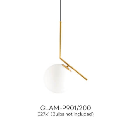 ไฟช่อ สไตล์ GLAMOROUS SL LIGHTING รุ่น GLAM-P901/200 E27 สีขาว/ทอง 1 หัว