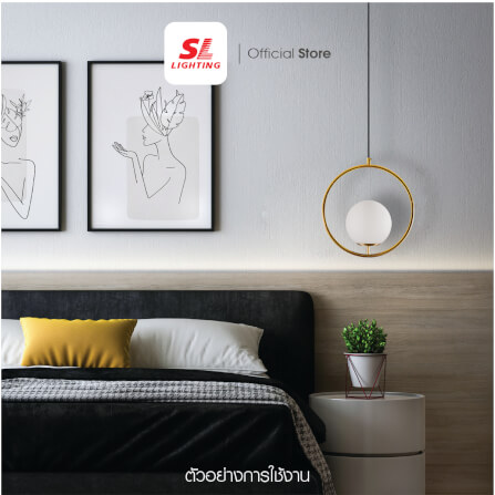 ไฟช่อ สไตล์ GLAMOROUS SL LIGHTING รุ่น GLAM-P902/1 E27 สีขาว/ทอง 1 หัว_2
