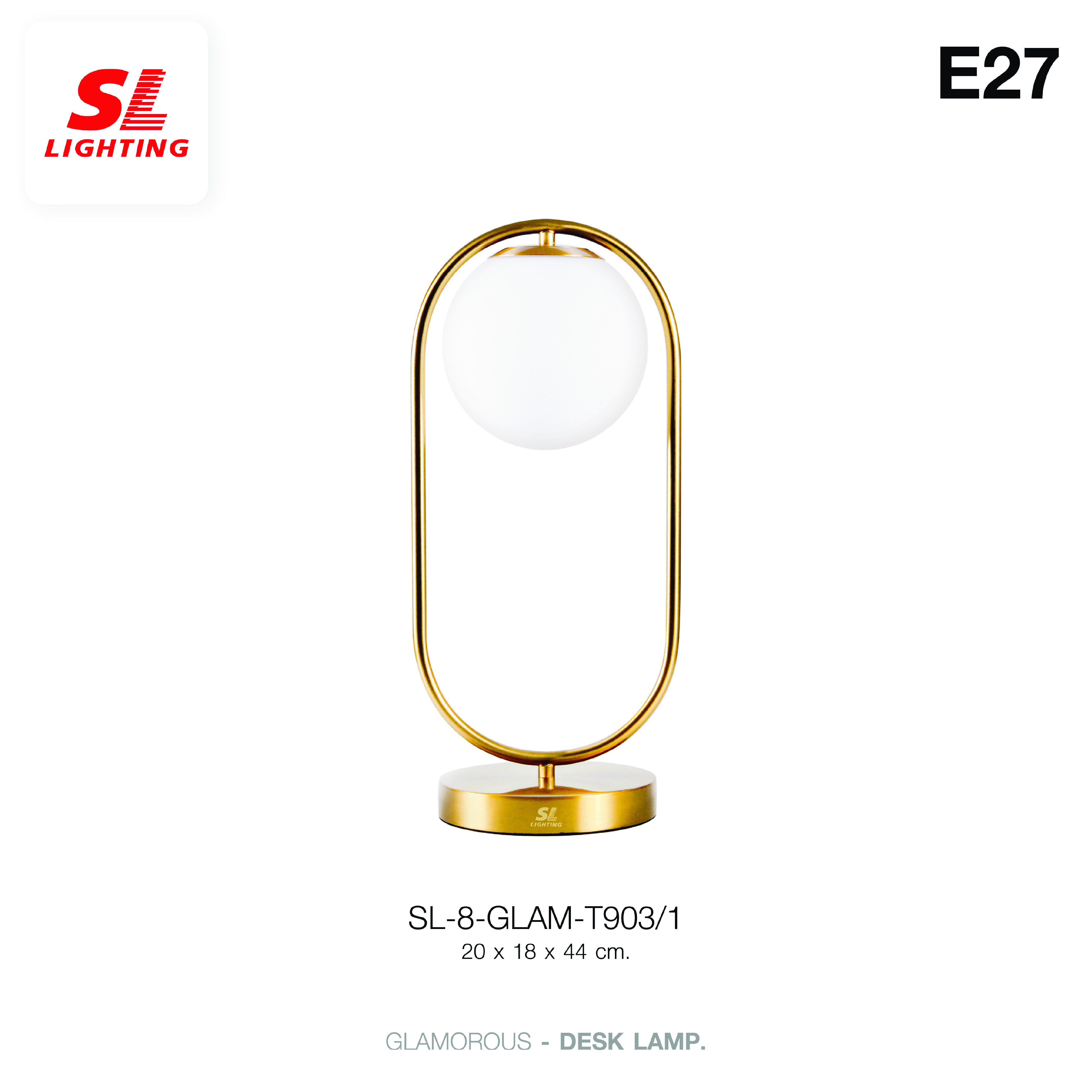 ไฟตั้งโต๊ะ SL LIGHTING GLAM-T903 E27 สีทอง