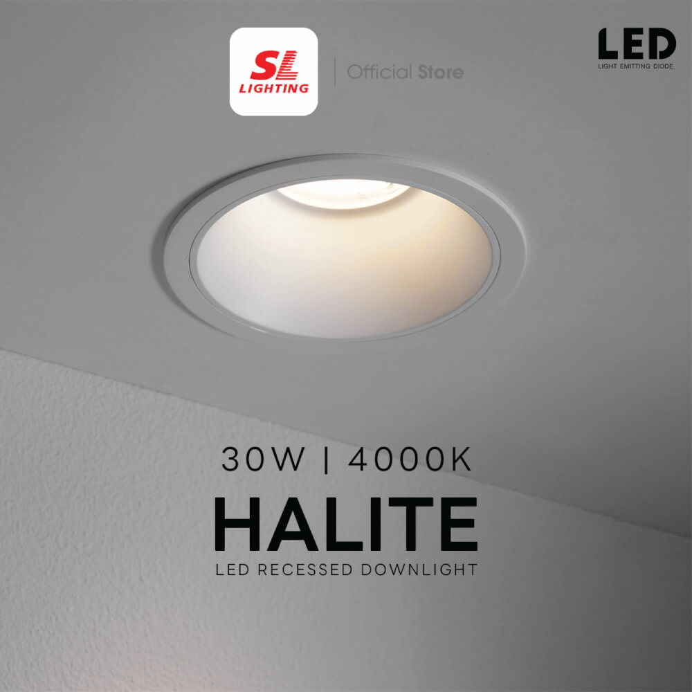 ดาวน์ไลท์ LED SL LIGHTING HALITE 30 วัตต์ COOL WHITE สีขาว