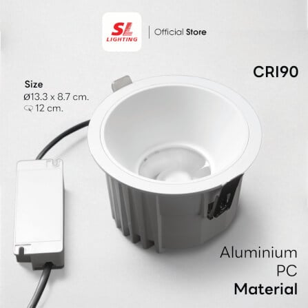 ดาวน์ไลท์ LED SL LIGHTING HALITE 30 วัตต์ COOL WHITE สีขาว_1