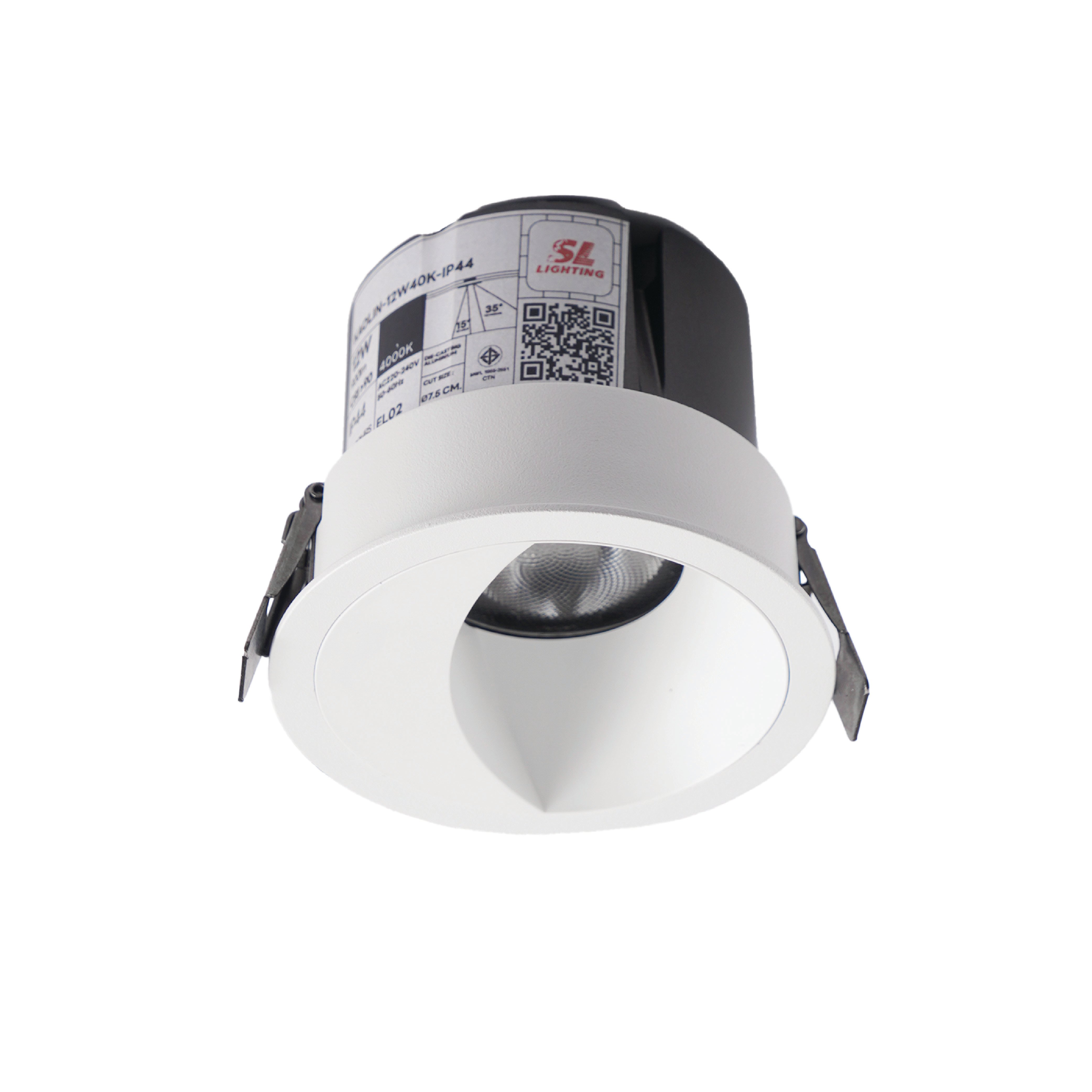 ดาวน์ไลท์ LED SL LIGHTING KAOLIN 12 วัตต์ IP44 COOL WHITE สีขาว_0