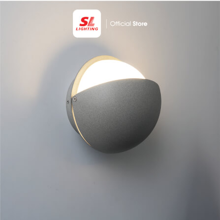 ไฟผนังภายนอก LED SL LIGHTING KLOM 12 วัตต์ WARM WHITE สีเทา_3
