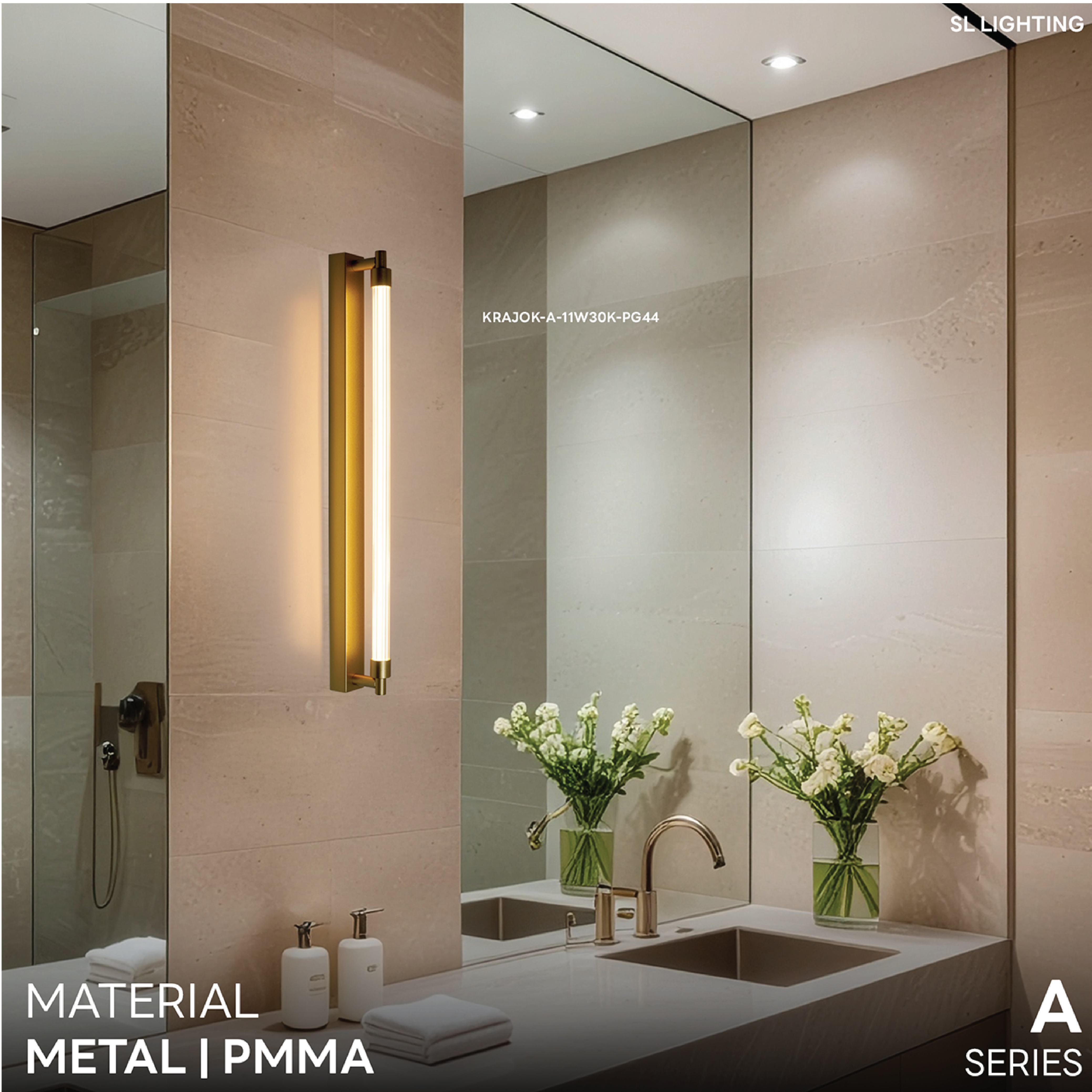 ไฟกิ่งภายใน LED SL LIGHTING KRAJOK-A 11 วัตต์ WARM WHITE สีเงิน