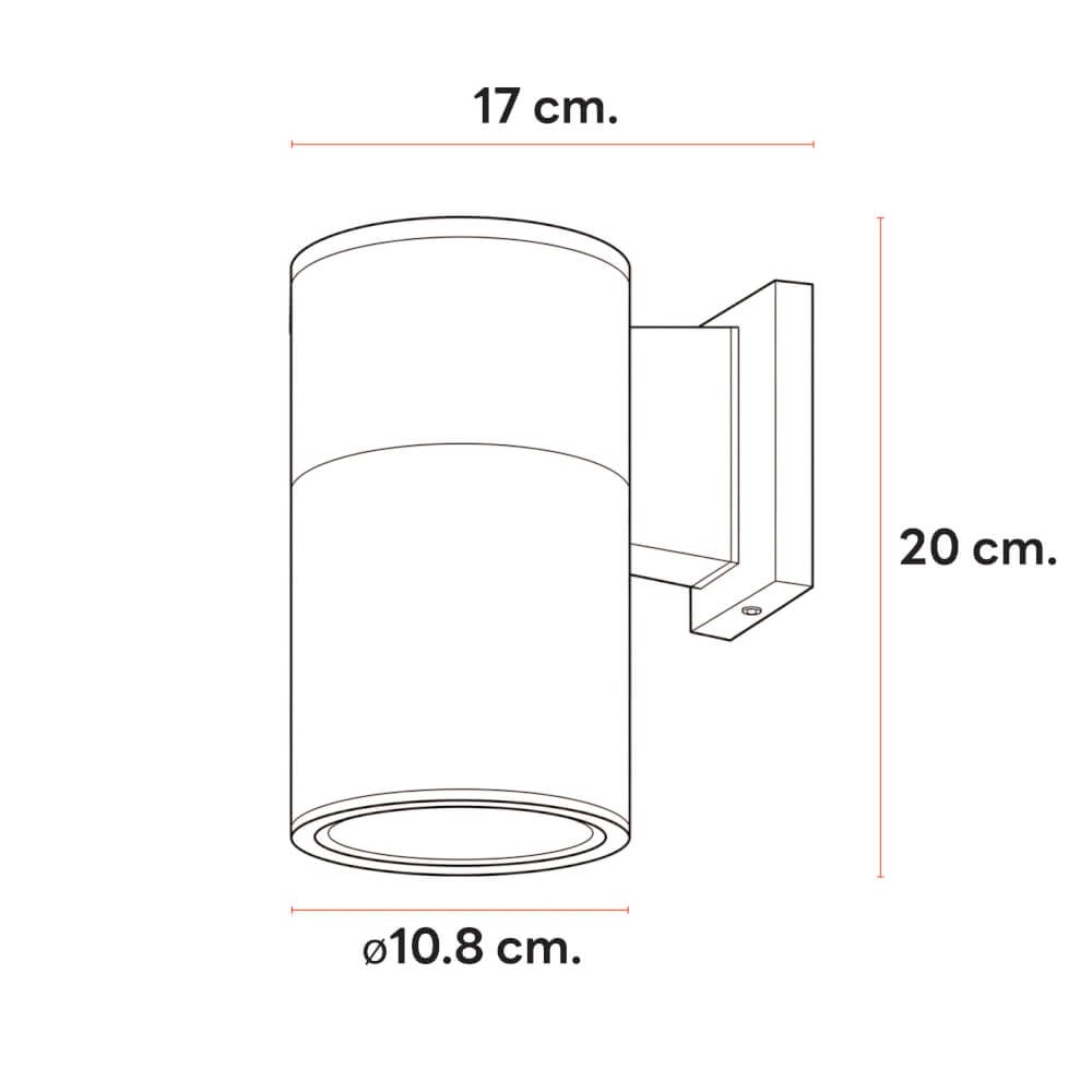 ไฟผนังภายนอก SL LIGHTING L3301 E27 ทรงกระบอก สีดำ แบบ 1 ทาง