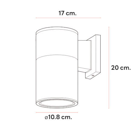 ไฟผนังภายนอก SL LIGHTING L3301 E27 ทรงกระบอก สีดำ แบบ 1 ทาง_2