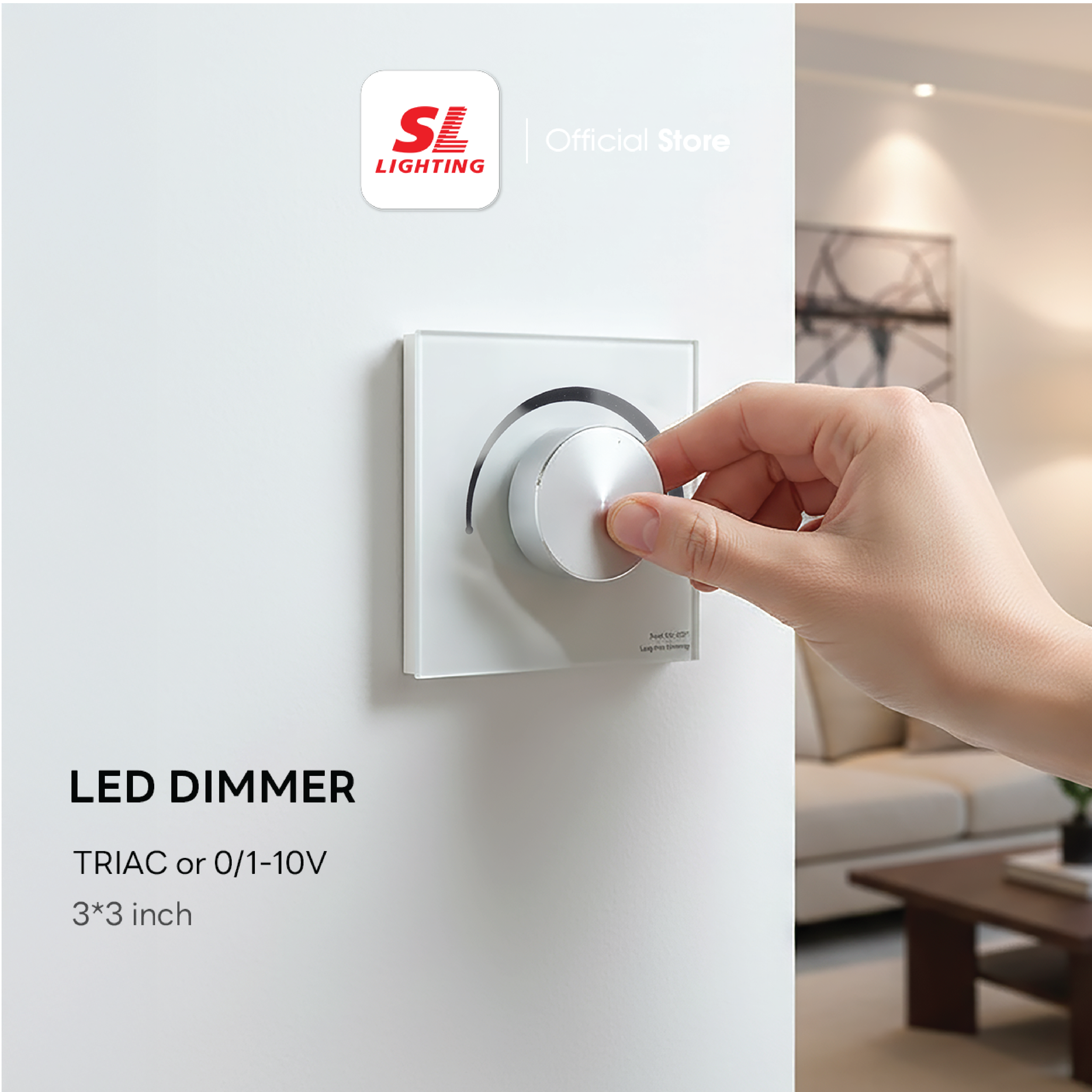 สวิตช์หรี่ไฟ LED SL LIGHTING LED-DIMMER 0-10V สีขาว