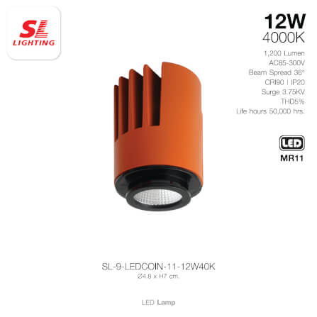 หลอด LED SL LIGHTING COIN MR11 36D 12 วัตต์ COOL WHITE_1