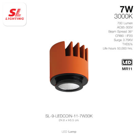 หลอด LED SL LIGHTING COIN MR11 36D 7 วัตต์ WARM WHITE_1