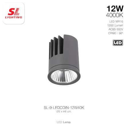 หลอด LED SL LIGHTING COIN MR16 36D 12 วัตต์ COOL WHITE_4