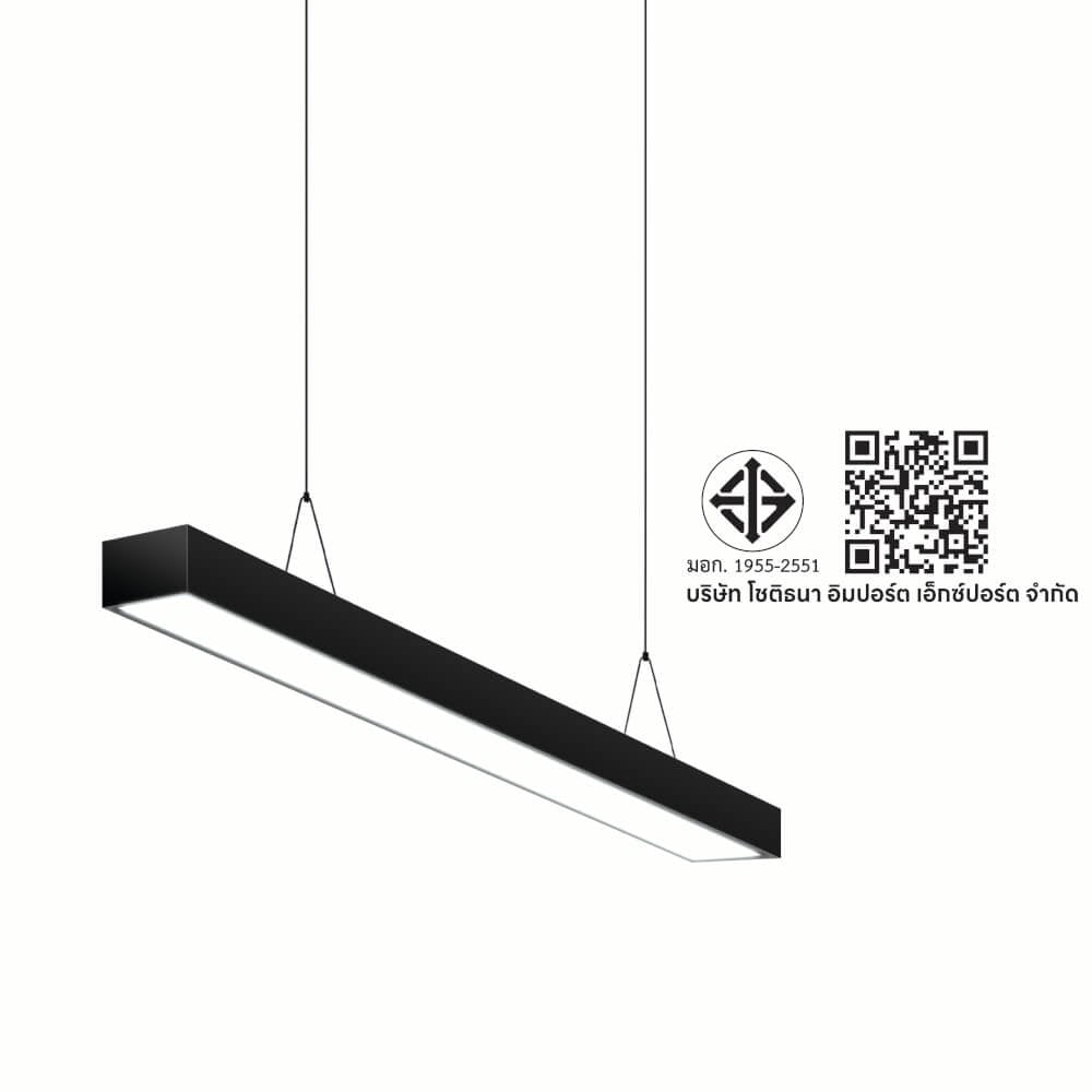 โคมไฟออฟฟิศ LED SL LIGHTING LINEA 24W 120 ซม. DAY LIGHT สีดำ
