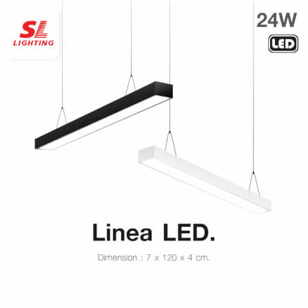 โคมไฟออฟฟิศ LED SL LIGHTING LINEA 24W 120 ซม. DAY LIGHT สีดำ_1