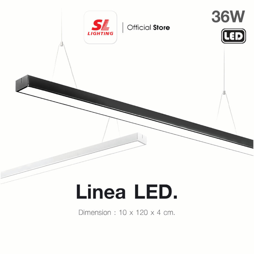 โคมไฟออฟฟิศ LED SL LIGHTING LINEA 36W 120 ซม. DAY LIGHT สีขาว