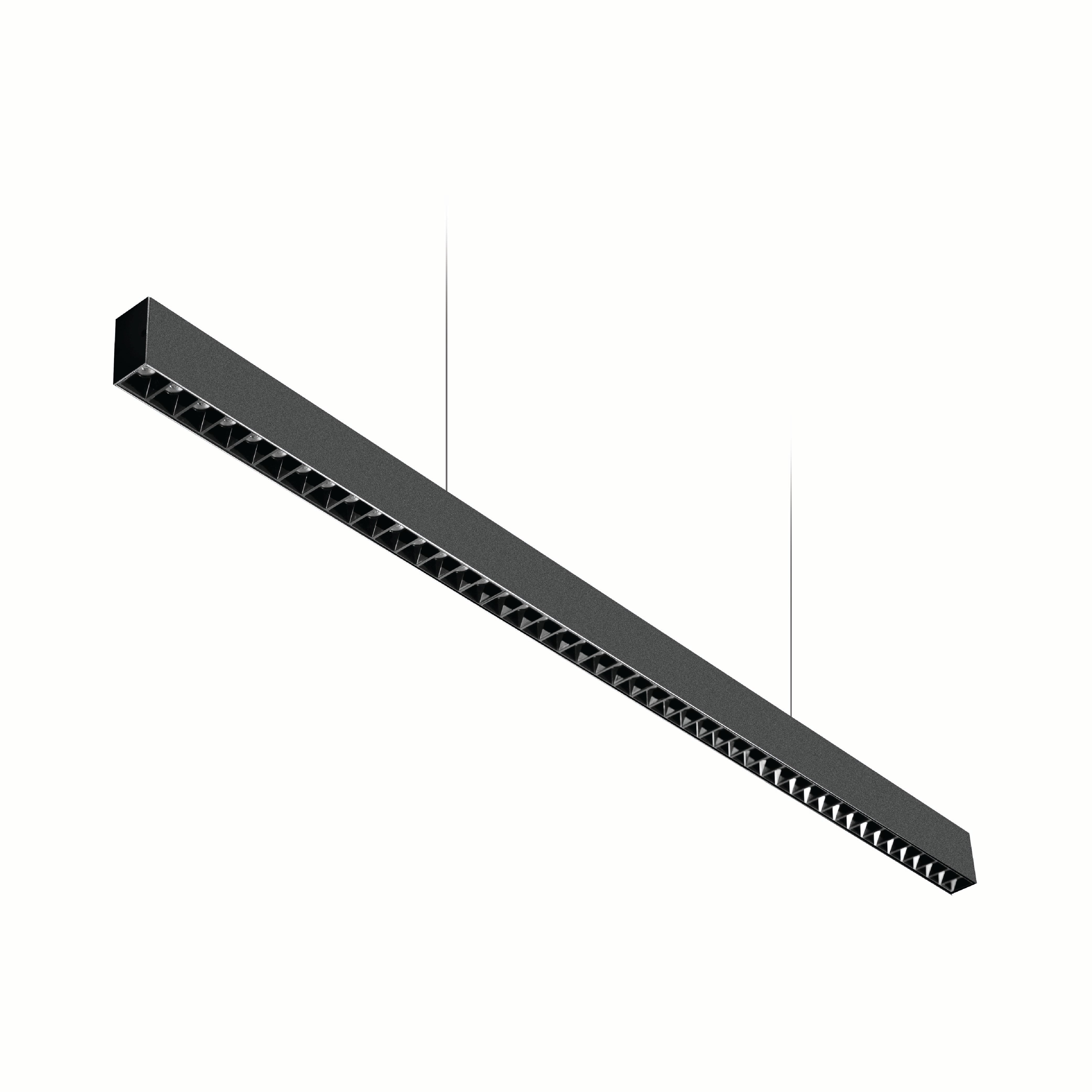 โคมไฟออฟฟิศ LED SL LIGHTING LINEAGRILL 40W 120 ซม. COOL WHITE สีดำ_0