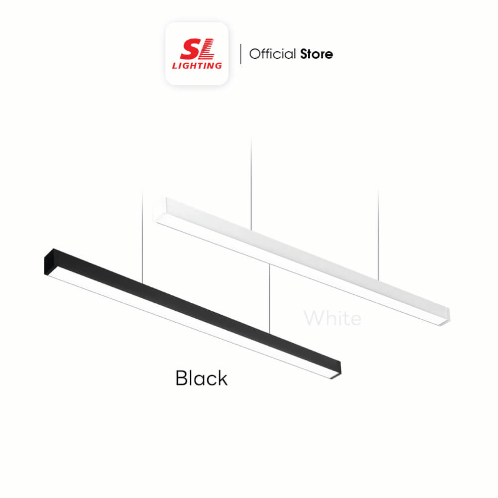 โคมไฟออฟฟิศ LED SL LIGHTING LINIE 24W 60 ซม. เปลี่ยนได้ 3 แสง สีดำ
