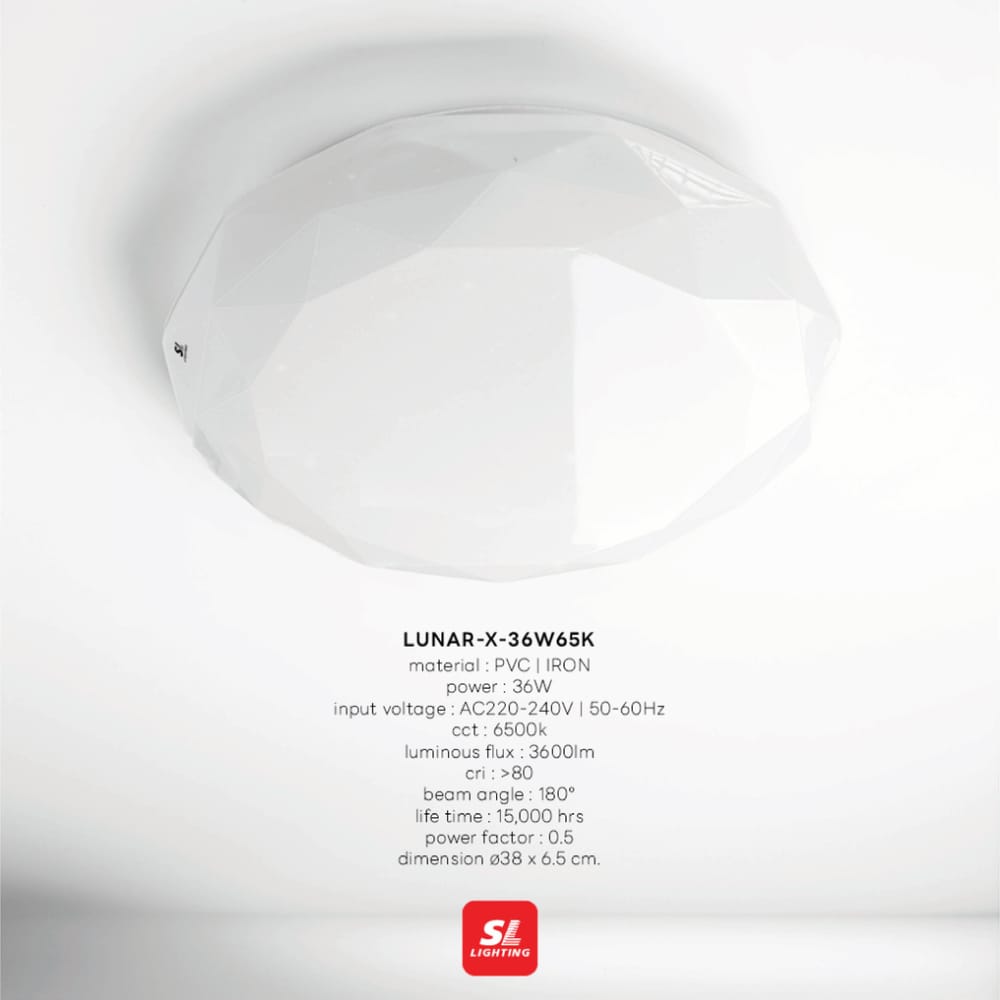ไฟเพดาน LED SL LIGHTING LUNAR 36 วัตต์ DAYLIGHT สีขาว