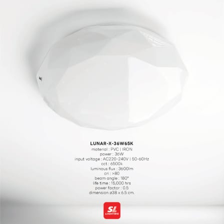 ไฟเพดาน LED SL LIGHTING LUNAR 36 วัตต์ DAYLIGHT สีขาว_3