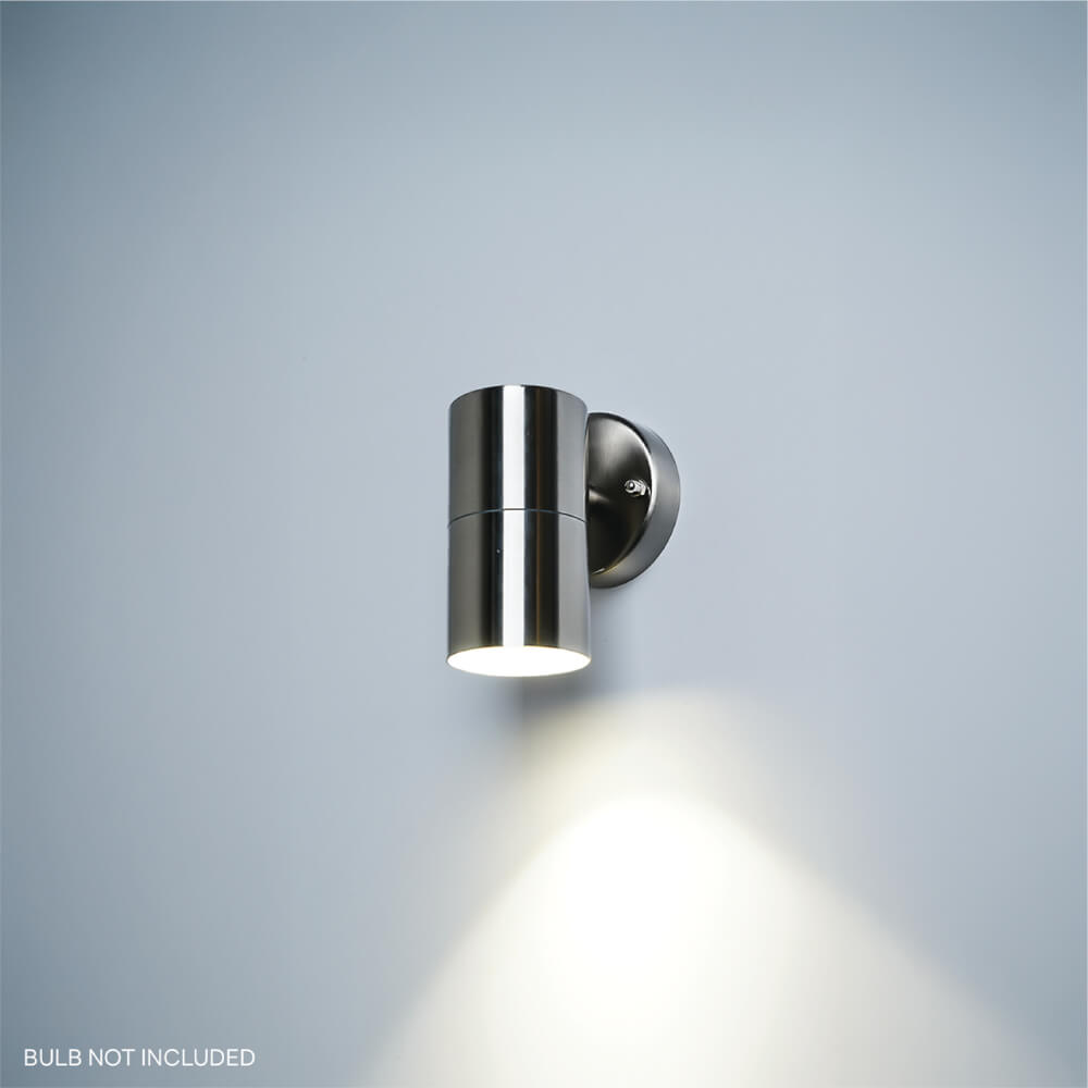 ไฟผนังภายนอก SL LIGHTING MILLER GU10 ทรงกระบอก สีเงิน แบบ 1 ทาง