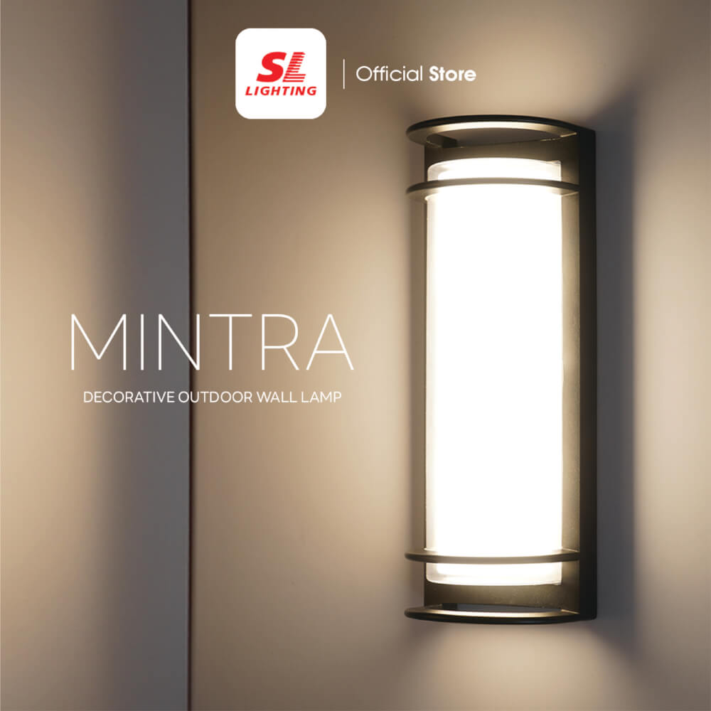 ไฟผนังภายนอก LED SL LIGHTING MINTRA 30 วัตต์ WARM WHITE สีดำ