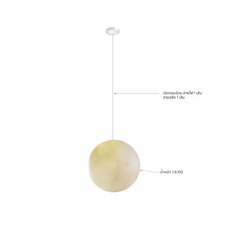 ไฟช่อ SL LIGHTING รุ่น MOON ขนาด 40 ซม. E27 สีขาว 1 หัว_2