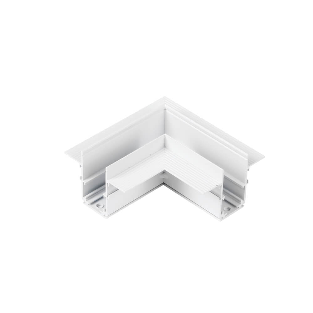 ข้อต่อรางไฟแทรคไลท์ แมกเนติก SL LIGHTING เข้ามุม แบบฝัง สีขาว