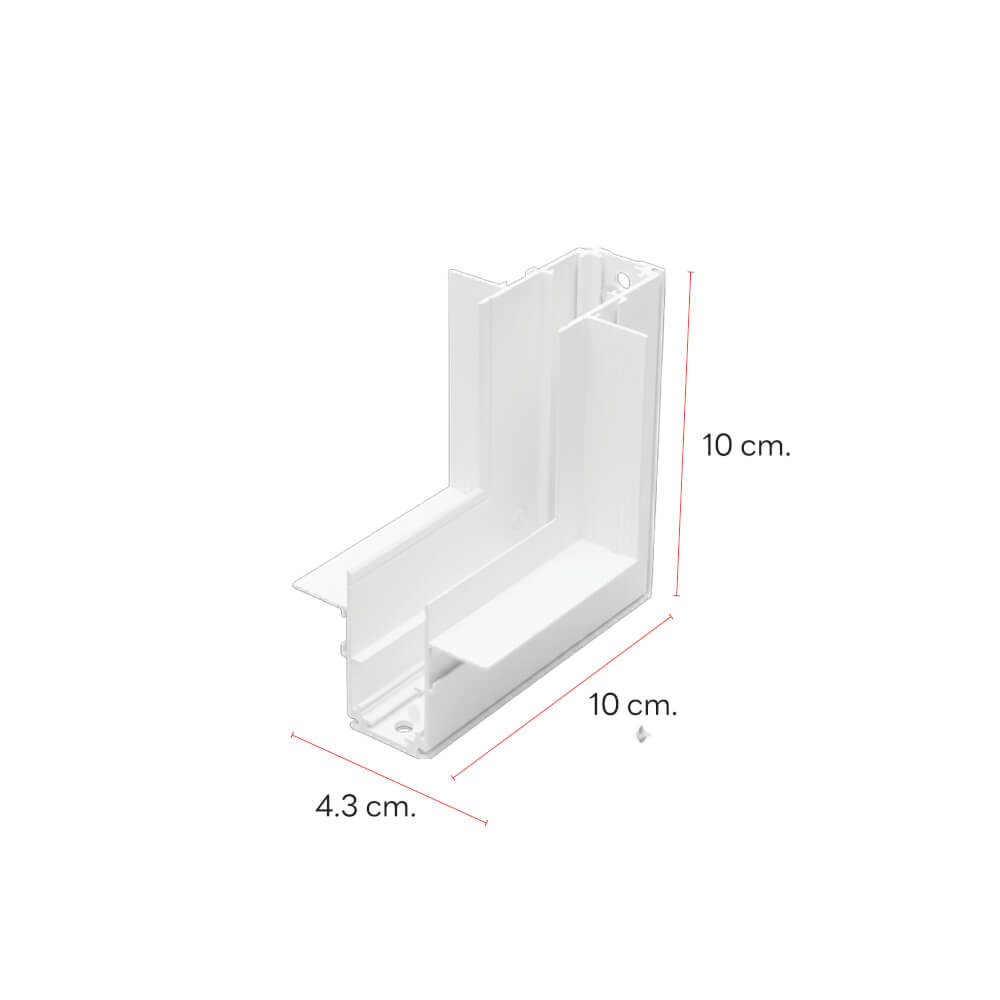 ข้อต่อรางไฟแทรคไลท์ แมกเนติก SL LIGHTING เข้ามุมผนังและเพดาน แบบฝังสีขาว