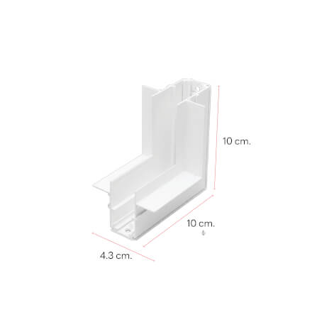 ข้อต่อรางไฟแทรคไลท์ แมกเนติก SL LIGHTING เข้ามุมผนังและเพดาน แบบฝังสีขาว_1