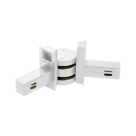 ข้อต่อรางไฟแทรคไลท์ แมกเนติก SL LIGHTING แบบติดลอย ปรับองศาได้ สีขาว_0