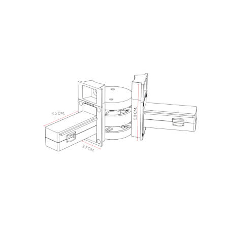 ข้อต่อรางไฟแทรคไลท์ แมกเนติก SL LIGHTING แบบติดลอย ปรับองศาได้ สีดำ_1