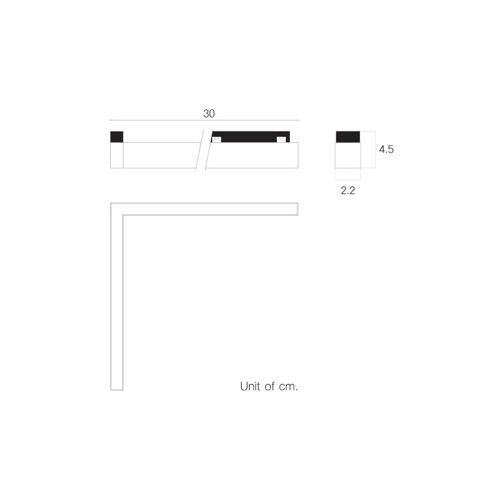แทรคไลท์ LED แบบแม่เหล็ก SL LIGHTING MAGNETIC FLOOD LIGHT 20มม. 16 วัตต์ 48 โวลต์ WARM WHITE สีดำ