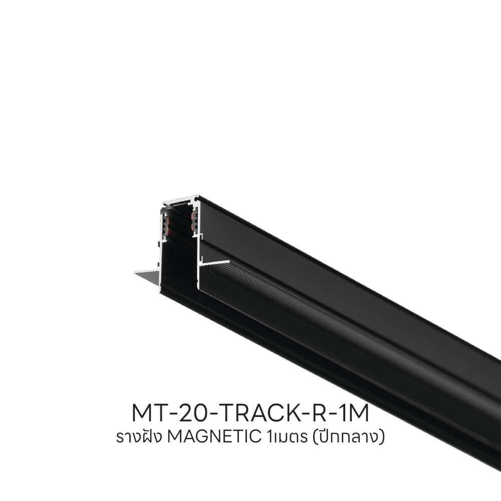 รางไฟแทรคไลท์ SL LIGHTING MAGNETIC แบบฝัง 20 มม. 1 เมตร สีดำ