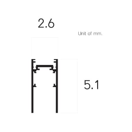 รางไฟแทรคไลท์ SL LIGHTING MAGNETIC แบบติดลอย 20 มม. 1.5 เมตร สีดำ_3