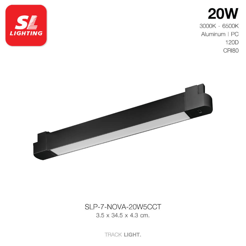 แทรคไลท์ LED SL LIGHTING NOVA 20 วัตต์ 5CCT สีดำ
