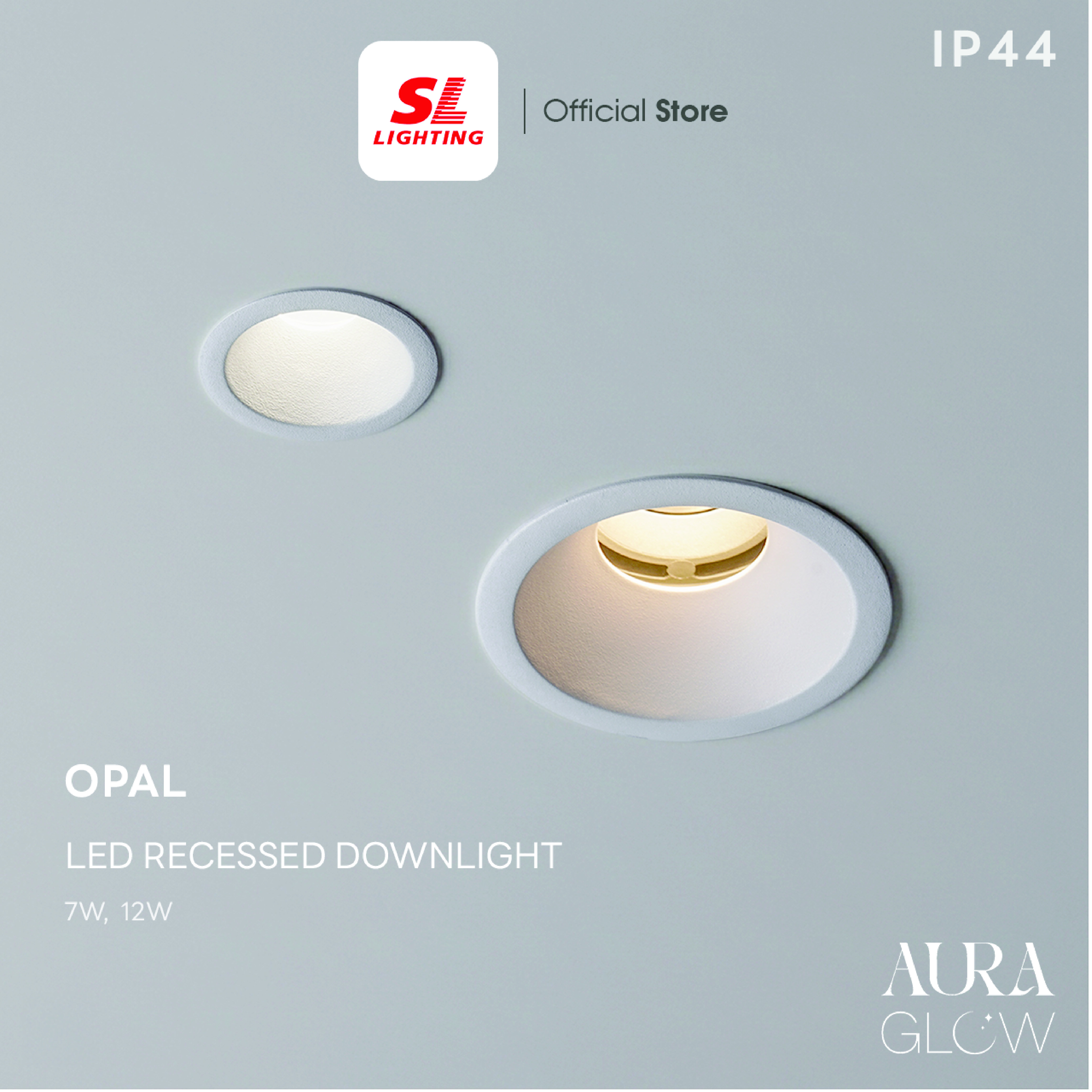 ดาวน์ไลท์ LED SL LIGHTING OPAL 30 วัตต์ COOL WHITE 36D 10 IP44 สีขาว_1