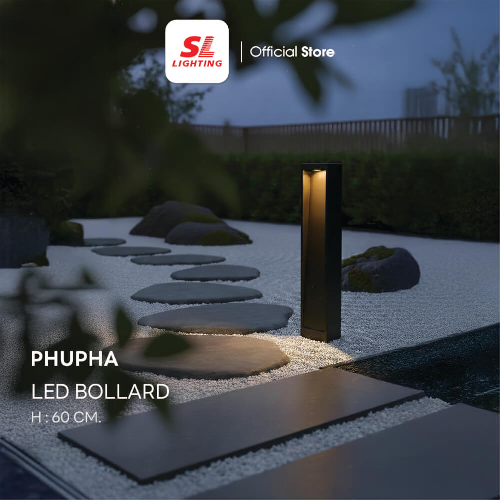 ไฟทางเดิน LED SL LIGHTING PHUPHA 12 วัตต์ WARM WHITE สีดำ