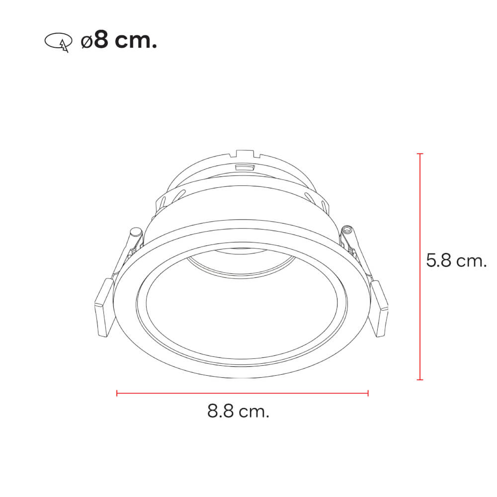 ดาวน์ไลท์ SL LIGHTING PLUTO สีขาว/ดำ กลม