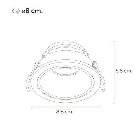 ดาวน์ไลท์ SL LIGHTING PLUTO สีขาว/ดำ กลม_3