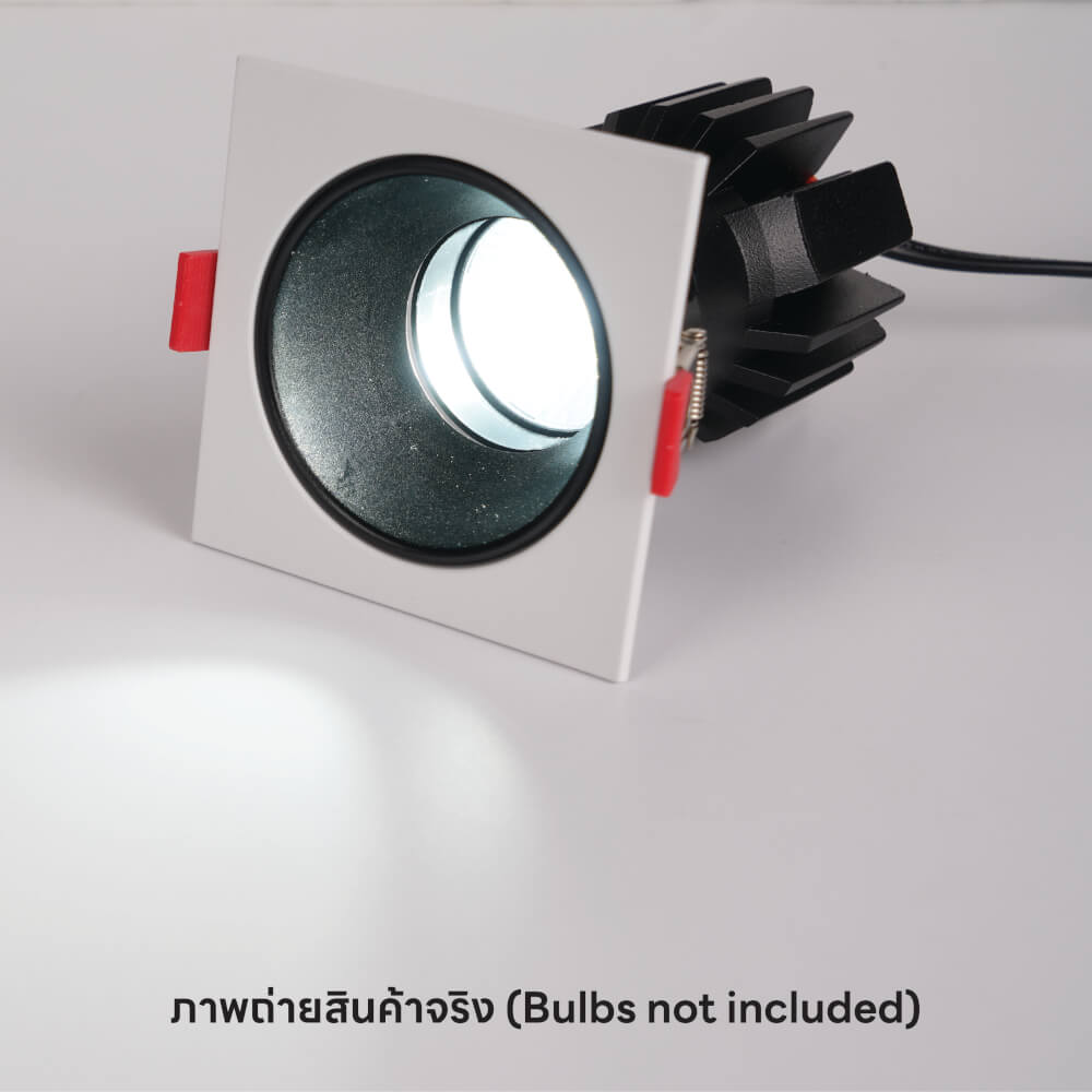 ดาวน์ไลท์ SL LIGHTING PLUTO สีขาว/ดำ สี่เหลี่ยม