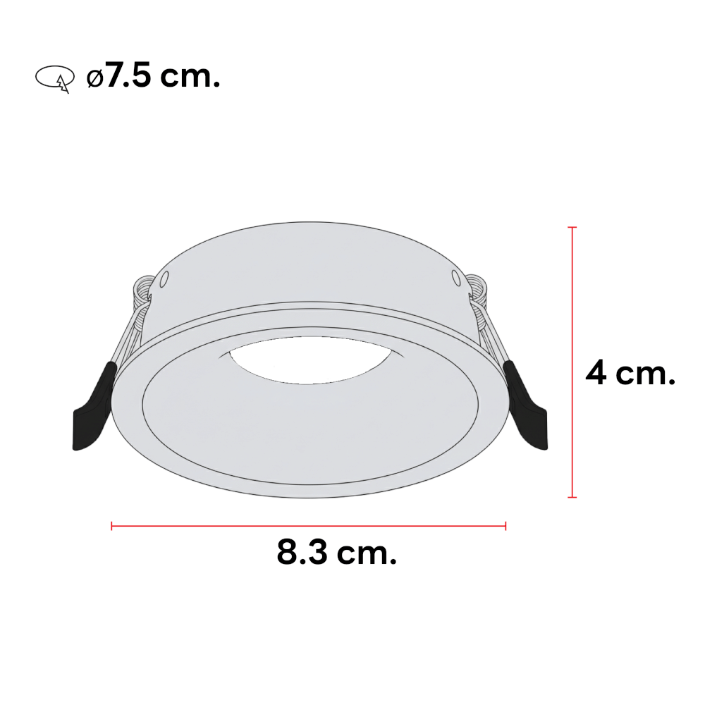 ดาวน์ไลท์ SL LIGHTING QUARTZ สีขาว กลม