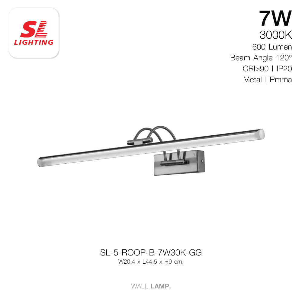 ไฟกิ่งภายใน LED SL LIGHTING ROOP-B 7 วัตต์ WARM WHITE สีเงิน