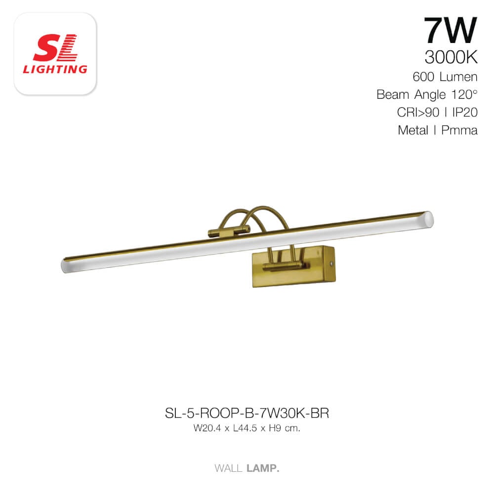 ไฟกิ่งภายใน LED SL LIGHTING ROOP-B 7 วัตต์ WARM WHITE สีทองเหลือง