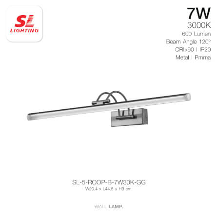 ไฟกิ่งภายใน LED SL LIGHTING ROOP-B 7 วัตต์ WARM WHITE สีเงิน_1