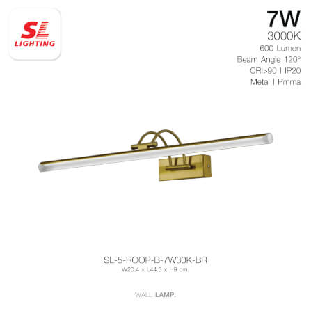 ไฟกิ่งภายใน LED SL LIGHTING ROOP-B 7 วัตต์ WARM WHITE สีทองเหลือง_1