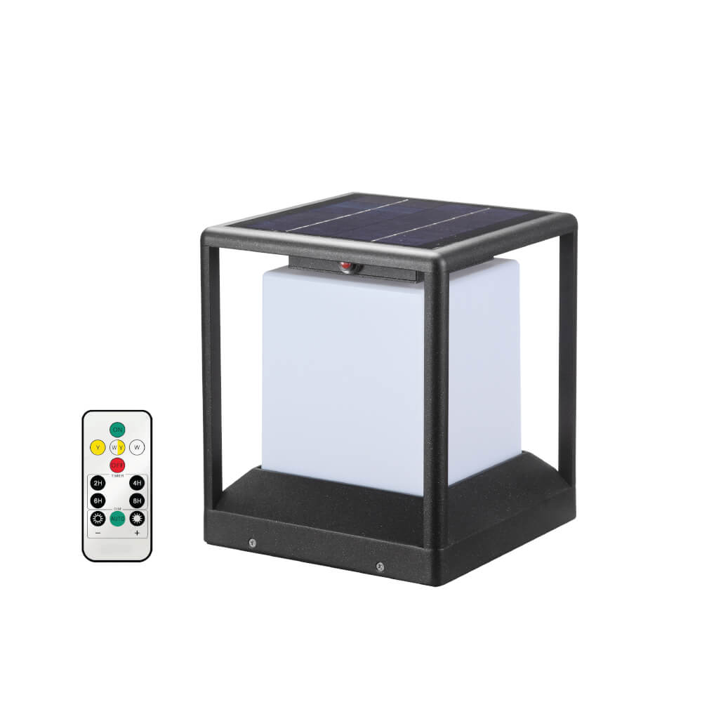 ไฟหัวเสา SOLAR SL LIGHTING SCB-CUBE 2 วัตต์ WARM WHITE/COOL WHITE/DAY LIGHT/RGB