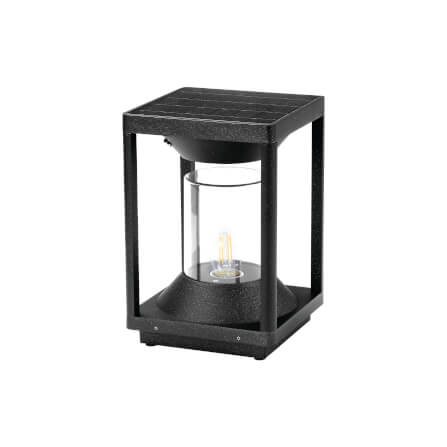 ไฟหัวเสา SOLAR SL LIGHTING SCB8163 2 วัตต์ WARM WHITE สีดำ_0