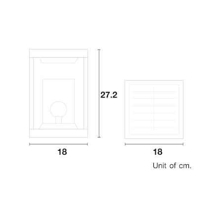 ไฟหัวเสา SOLAR SL LIGHTING SCB8163 2 วัตต์ WARM WHITE สีดำ_2