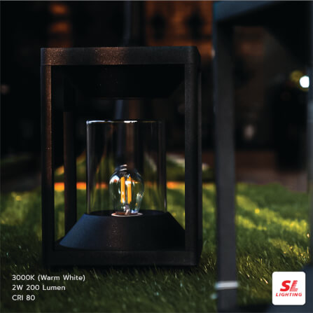 ไฟหัวเสา SOLAR SL LIGHTING SCB8163 2 วัตต์ WARM WHITE สีดำ_3