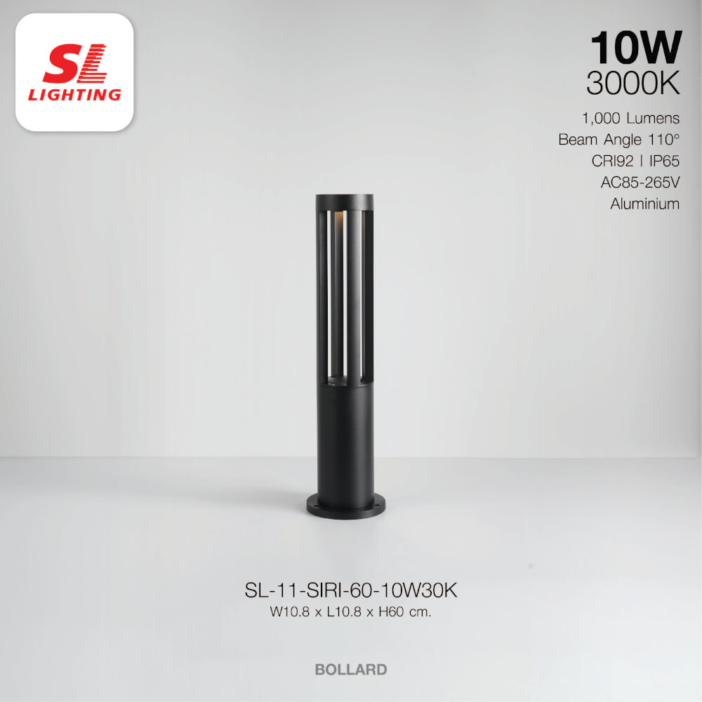 ไฟทางเดิน LED SL LIGHTING SIRI 10 วัตต์ WARM WHITE สีดำ