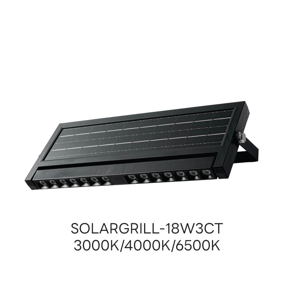 ไฟผนังภายนอก SOLAR SL LIGHTING GRILL 18 วัตต์ WHITE/COOL WHITE/DAY LIGHT สีดำ