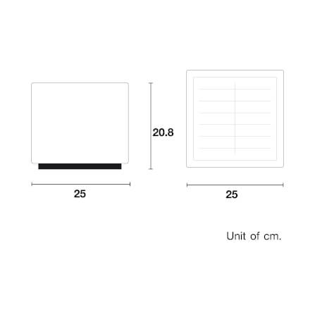 ไฟหัวเสา SOLAR SL LIGHTING SOLARIUM 25 วัตต์ WARM WHITE/COOL WHITE/DAY LIGHT สีขาวขุ่น_2